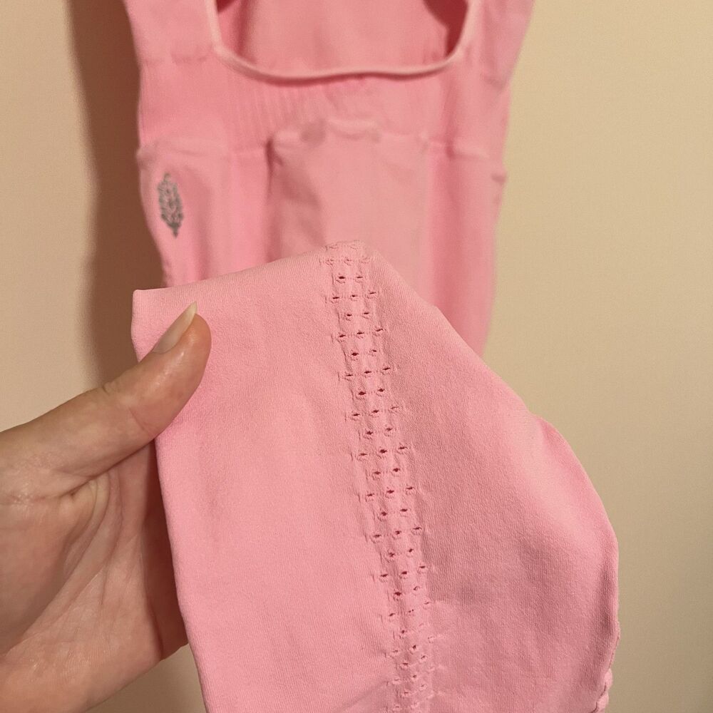 NWT Free People Movement Good Karma Onesie in Cotton Candy Pink Women's XS/S - Picture 9 of 10